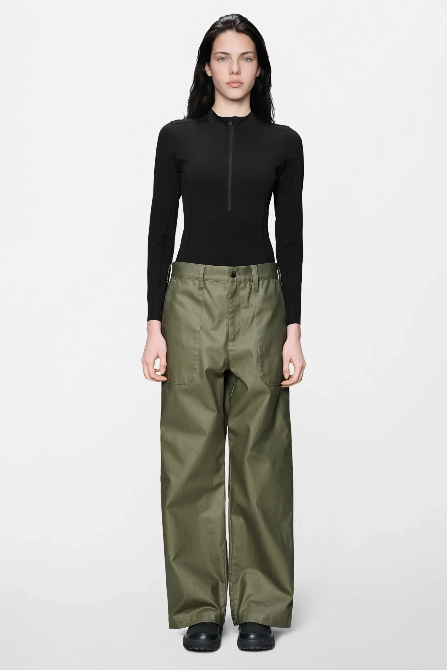 Heavy Woven Pants Straight