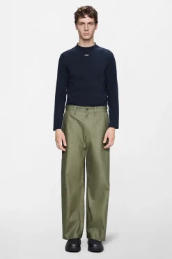 Heavy Woven Pants Straight